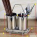 304 Stainless Steel Hanging 2 Compartments Mesh Utensil Drying Rack/ Chopsticks/Spoon/Fork/Knife Drainer Basket Flatware Storage Drainer (Round) - B079CYBT8L